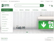 Tablet Screenshot of emergency-lighting-direct.co.uk